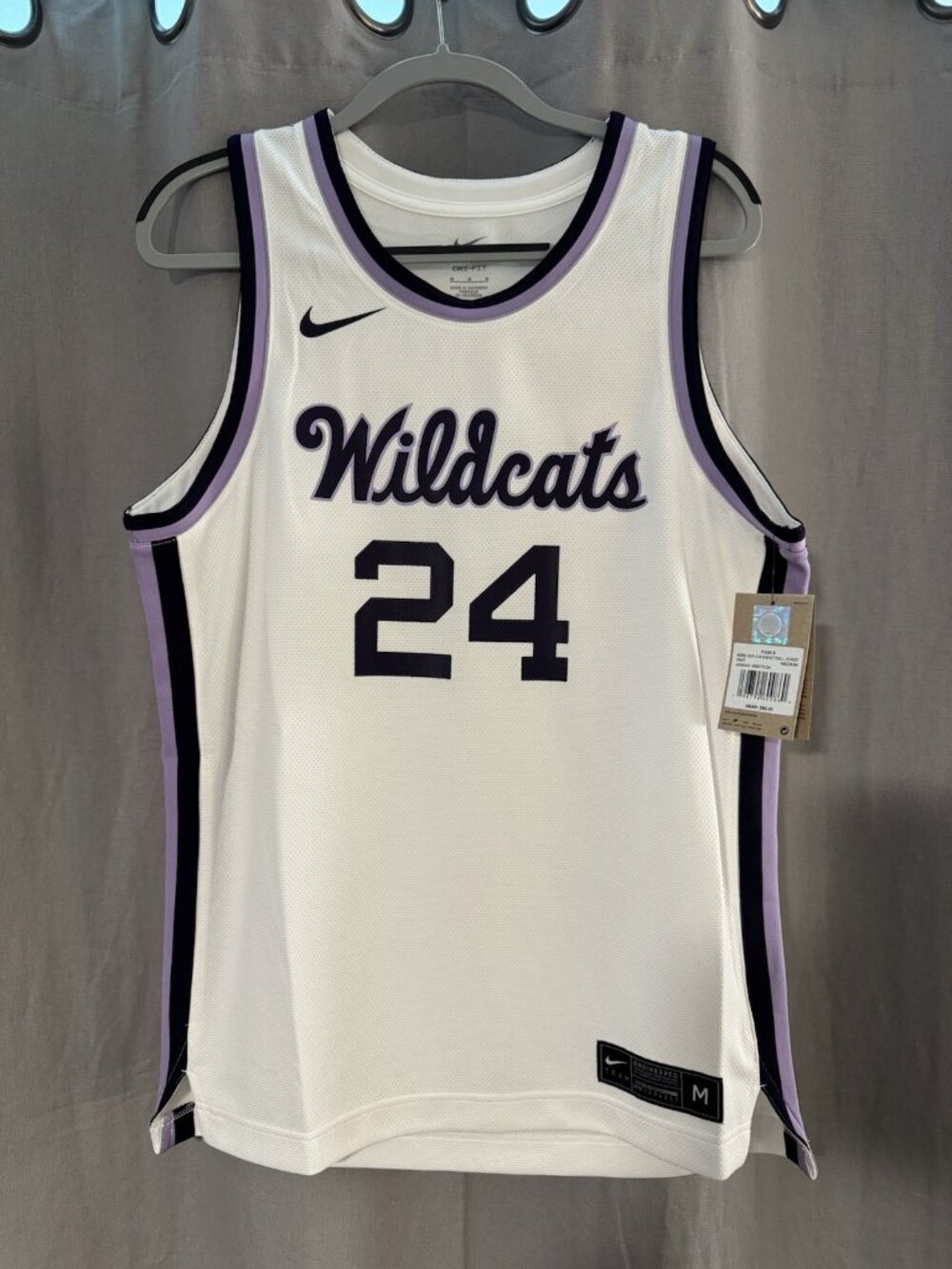 Nike Kansas State Wildcats Basketball Jersey Men's M White NWT